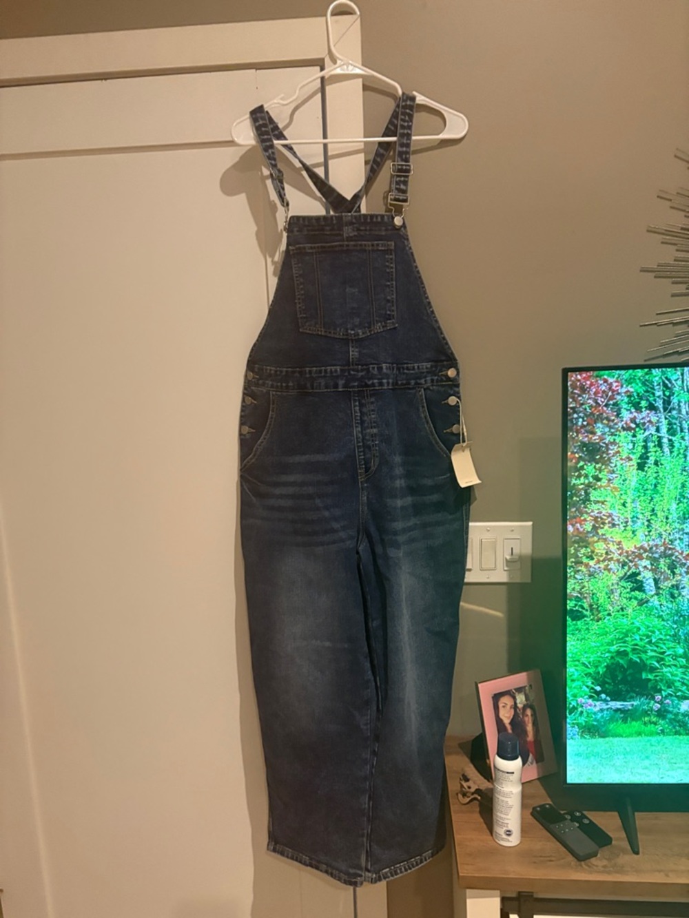 Denim Overall Jumpsuit - Dark Blue